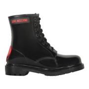 Love Moschino Ankelboots i lackläder med rund tå Black, Dam