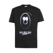 Eytys Tryckt Bomull T-Shirt Black, Herr