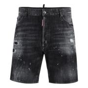 Dsquared2 Snygga Denim Shorts för Män Black, Herr