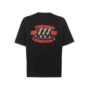 Opening Ceremony Tryckt Crew-neck T-shirt Black, Herr