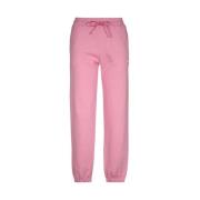 Msgm Bomull Logo Sweatpants Pink, Dam