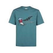 Icecream Logo Print Bomull T-shirt Blue, Herr