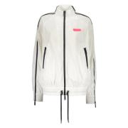 Dsquared2 Bomberjacka i bomull med ribbad krage White, Dam