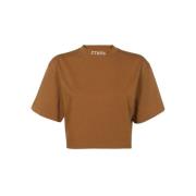 Heron Preston Broderad Logo T-Shirt Brown, Dam