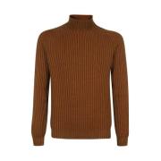 Dondup Räfflad Ull Turtleneck Sweater Brown, Herr