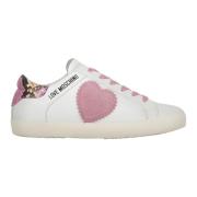 Love Moschino Låga Sneakers med Kontrastdetaljer White, Dam