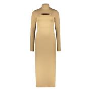 Ambush Elegant Cut-Out Detail Dress Beige, Dam