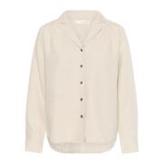 InWear Elegant långärmad skjortblus Beige, Dam