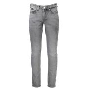 Calvin Klein Slim Taper Jeans, 5-ficka, Återvunnen bomull Gray, Herr