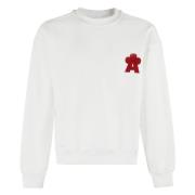 A Paper Kid Mysig Sweatshirt för en stilren look White, Herr