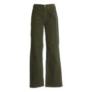 Department Five Grön Velvet Wide Leg Jeans Green, Dam