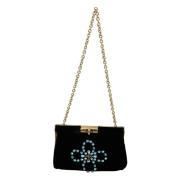 Dolce & Gabbana Kristallbesatt kväll Crossbody väska Black, Dam