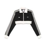 Adidas Stilren Cropped Track Top Black, Dam