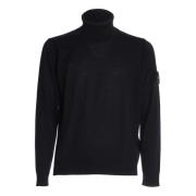 Stone Island Blå Turtleneck Sweater Aw24 Blue, Herr