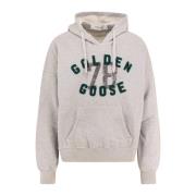 Golden Goose Bomullsweatshirt med huva och logotyp Gray, Herr