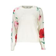 Desigual Elegant Pullover med Kontrastdetaljer White, Dam