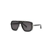 Philipp Plein Svart Rök Solglasögon Spp109M Modell Black, Unisex