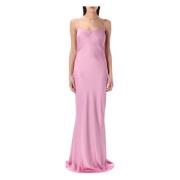 Andamane Peony Maxi Slip Klänning Pink, Dam