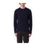 Woolrich Lambswool Crewneck Tröja Blue, Herr