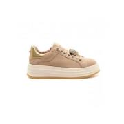 Apepazza Lucrezia Beige Mocka Sneakers med Strass Beige, Dam