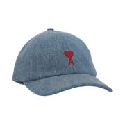 Ami Paris Denim Baseballkeps med Brodyr Blue, Herr