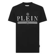 Philipp Plein Svarta T-shirts och Polos med Plein Print Black, Herr