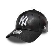 New Era Yankees Skrynklad PU Keps Black, Dam