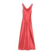 Alberta Ferretti Elegant Kvällsklänning Mörkrosa Cut-Out Red, Dam