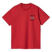 Carhartt Wip Smart Sports Logo Print T-Shirt Red, Herr