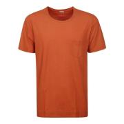 Massimo Alba Orange Bomull T-shirt med Bröstficka Orange, Herr