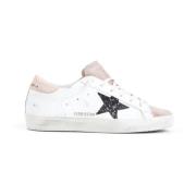 Golden Goose Mörkblå Super Star Glitter Skor White, Dam