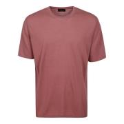 Roberto Collina Bomull Half Sleeve T-shirt Purple, Herr