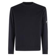 C.p. Company Höjd Fleece Crew Neck Tröja Blue, Herr