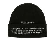 Pleasures Svart Logodetalj Beanie Mössa Black, Herr