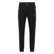 Philipp Plein Svarta jogging fleecebyxor speciell söm Black, Herr