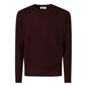 Filippo De Laurentiis Räfflad Crewneck Ull Kashmir Tröja Brown, Herr