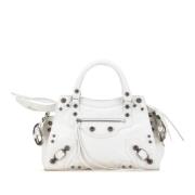 Balenciaga Vintage Pre-owned Laeder handvskor White, Dam