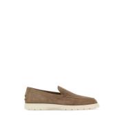 Tod's Suede Cappuccino Loafers Beige, Herr