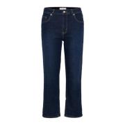 Part Two Mörk Vintage Denim Cropped Jeans Blue, Dam