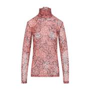 Dries Van Noten Peach Hoyster Top Pink, Dam