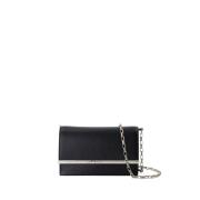 Alexander McQueen Quiltad Läder Cross Bar Plånbok Black, Dam