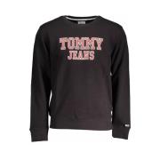 Tommy Hilfiger Svart bomulls sweatshirt för män Black, Herr