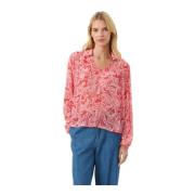 Part Two Blus med Paisley Print och V-ringning Multicolor, Dam