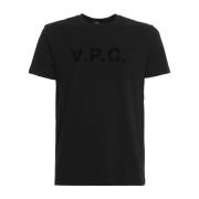 A.p.c. Svart Bomull T-shirt med Logotyp Black, Herr