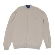 MCS Beige Bomull Zip-Up Kofta Beige, Herr