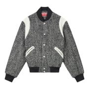 Kenzo Ull Blouson Jacka med Framknäppning Black, Herr