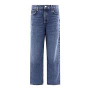 Agolde Lågt Sittande Baggy Jeans Blue, Dam