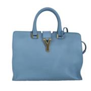 Yves Saint Laurent Vintage Pre-owned Laeder handvskor Blue, Dam