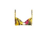 Roberto Cavalli Botaniskt Tryck Bikini Topp med Formade Kupor Multicol...