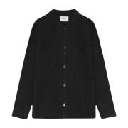 Nn07 Kokt Merinoull Overshirt i Svart Black, Herr